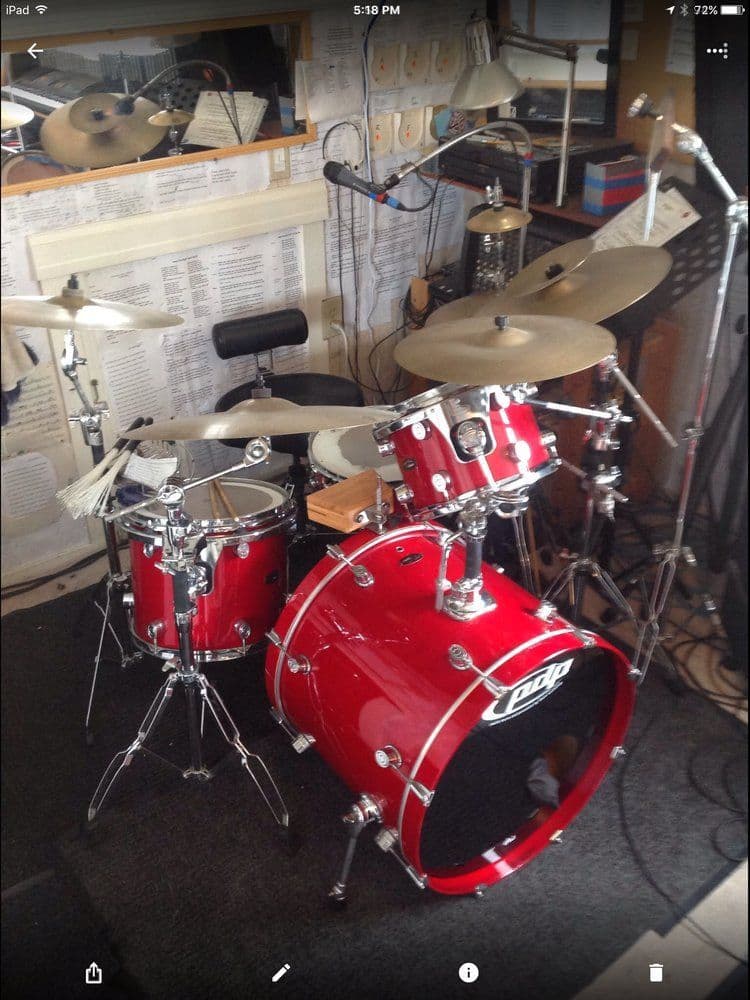 Drum kit at studio